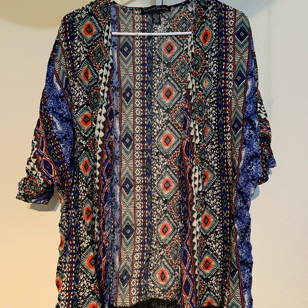 Multicolor Aztec NWT kimono S